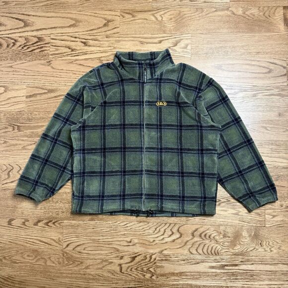 Vintage Louis Garneau Men's Green Fleece Zip Up Jacket Dimensions In Description - Picture 1 of 16
